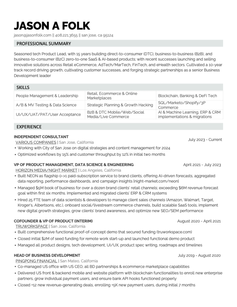 jason folk's resume/cv